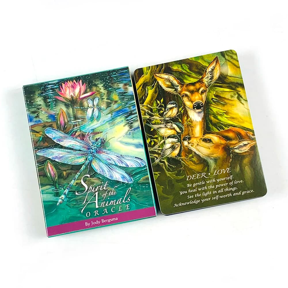 Spirit Of The Animals Oracle Cards A 52 Cards Divination Edition Deck Borad Game,Perfect For Spiritual Guidance & Collectors