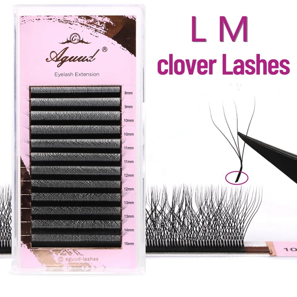 Extension W-shaped eyelashes AGUUD LU(M) Curl 3D 4D Volume, fake lashes in soft synthetic mink shaped W