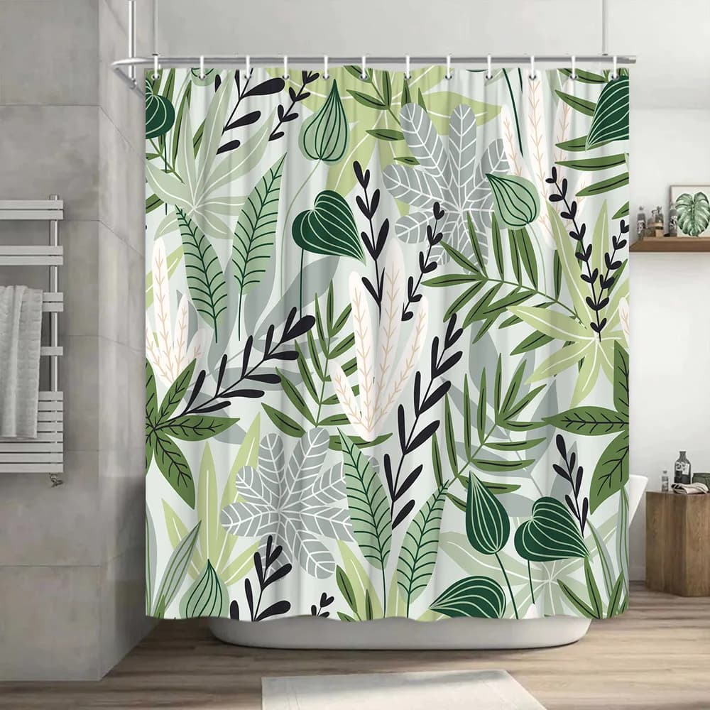 Fiore di tarassaco con stampa a goccia d'acqua tende da doccia Set di tende in tessuto impermeabile bagno decorazioni per la casa schermi per vasca da bagno