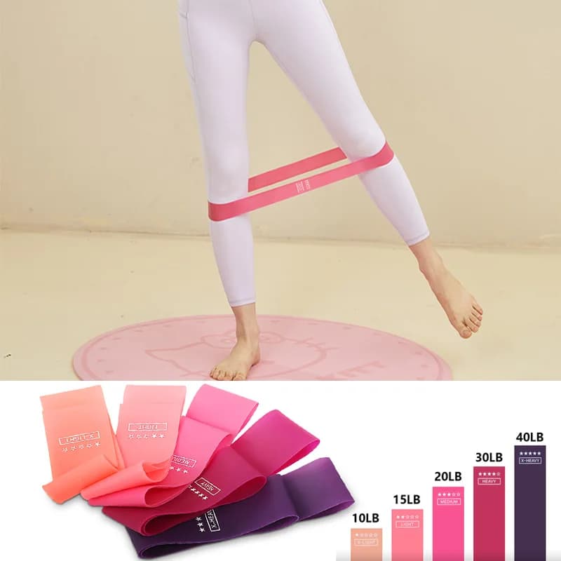 Sport Yoga Ring Resistance Belt Bodybuilding Training Squat Fitness Exercise Gym Pilates Elastic Ring for Flat Voltage Cord