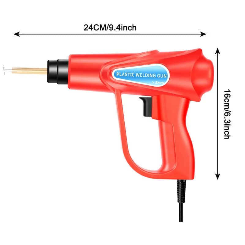 Saldatrice per plastica da 70W, kit di riparazione paraurti auto, pistola per saldatura rapida a caldo, chiodo per saldatura per riparare crepe nella plastica