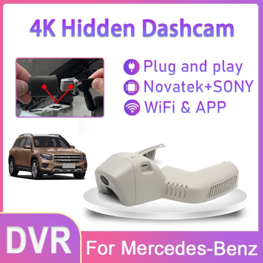 Telecamera DVR UHD per auto, videoregistratore per Mercedes-Benz GLE 300D W167 GLE450 GLE350 4MATIC GLS450 configurazione base 19~23