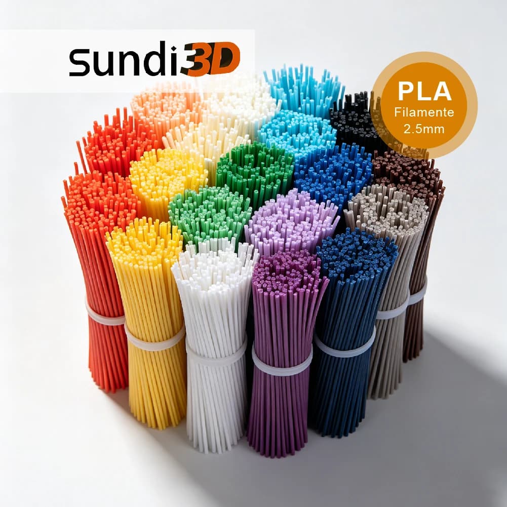 SUNDI 10 Colori 310 Pezzi Filamento PLA per Penna 3D 2.5mm 15cm Ricariche Compatibili con 3Doodler Start per Disegno 3D Fai-da-Te