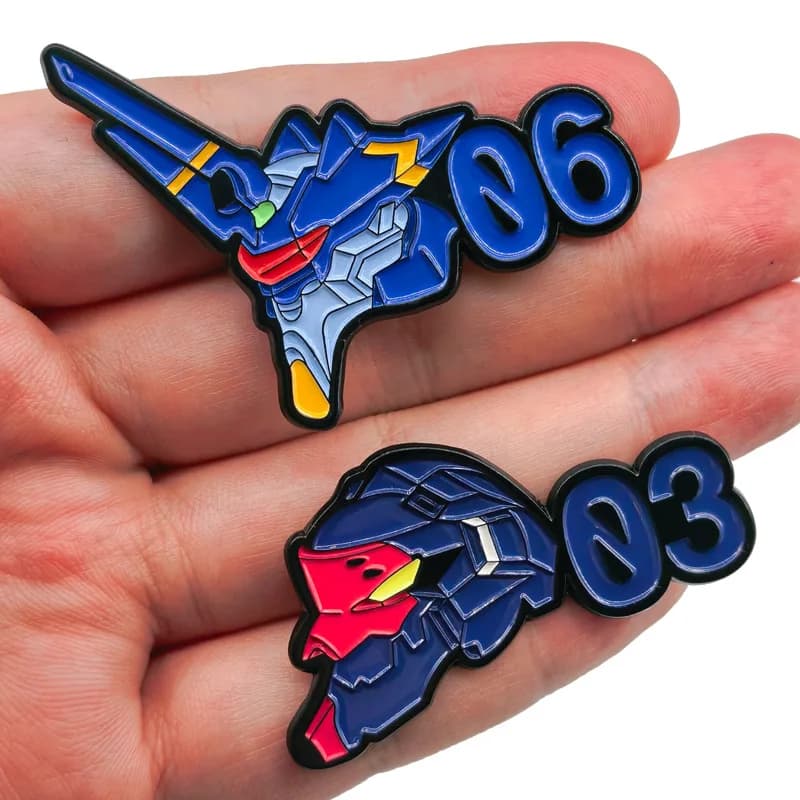 Spille in metallo Neon Cute Genesis Classic Evangelion Robot, distintivi anime, spille da bavero decorative per ornamenti da zaino