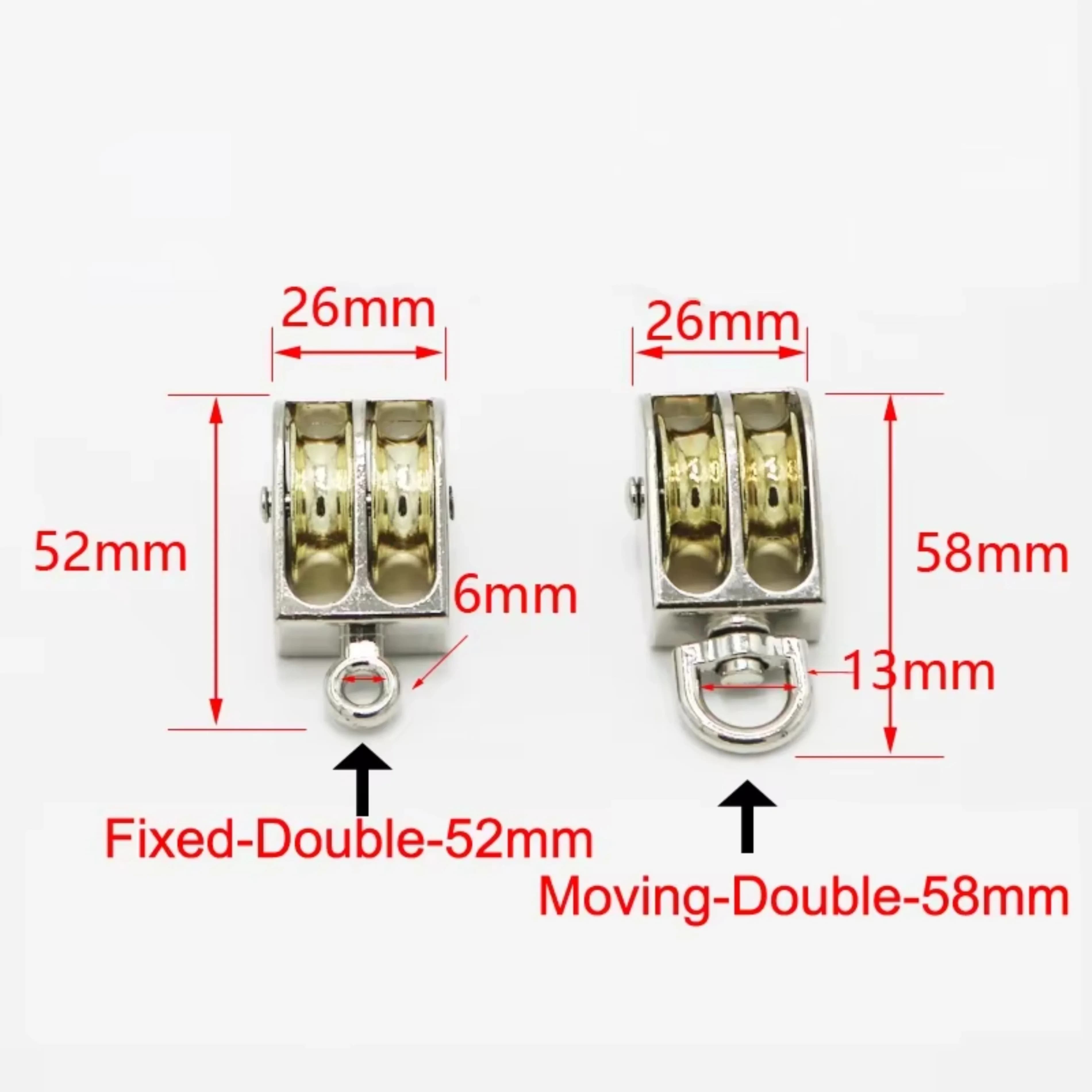 Stainless Steel Boat Marine Pulley Fishing Net Guide Pulley Greenhouse Rope Sliding Pulley for Rope Lifting System