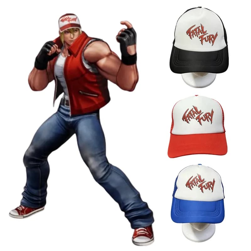 Anime Street Game King of Fighters Baseball Cap KOF Fatal Fury Terry Bogard Cosplay Printed Adjustable Mesh Unisex Sports Caps