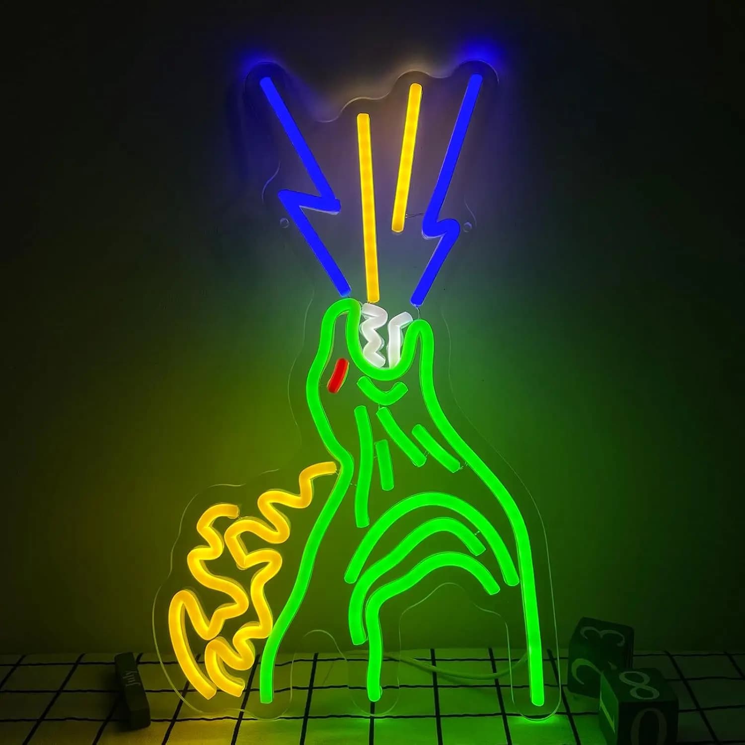 Insegna Luminosa a LED USB a Forma di Dinosauro, Luce al Neon per Decorazione di Aula, Festa, Bar, Sala Giochi, Camera da Letto, Regalo