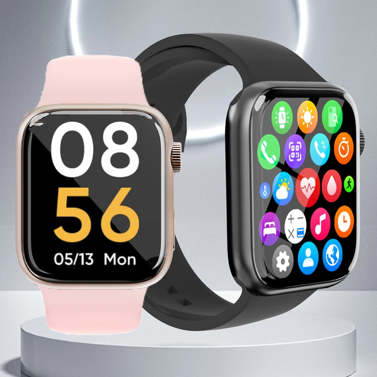 Orologio sportivo alla moda per uomo e donna, orologio fitness tracker con touch screen completo da 1,83 pollici