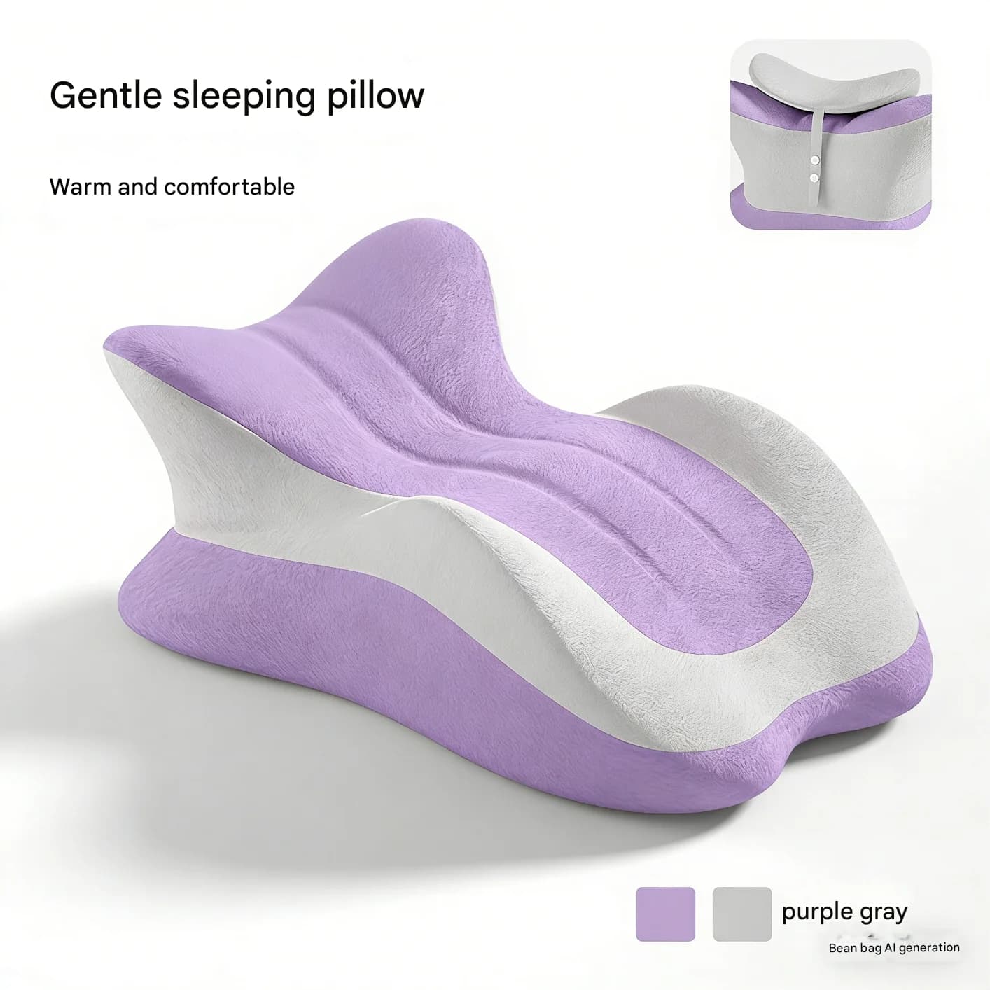Cuscino Ergonomico per Dormire e Leggere, a Lento Ritorno, per Alleviare la Fatica Cervicale e Lombare, Cuscino per Coppie