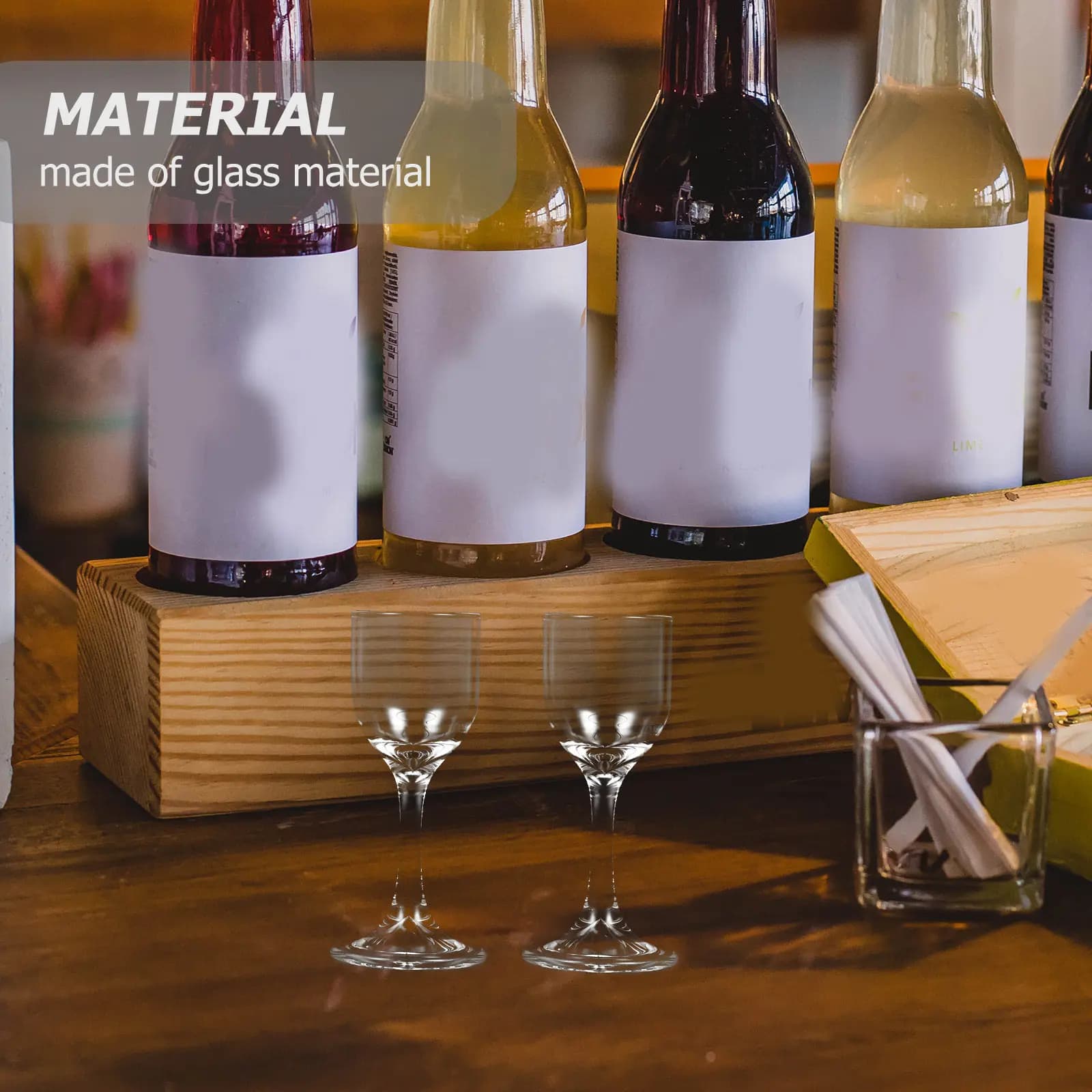 Set di 6 bicchieri da vino in vetro, mini bicchieri da vino trasparenti, piccole tazze per liquori, riutilizzabili, eleganti bicchieri decorativi per casa, ufficio, feste