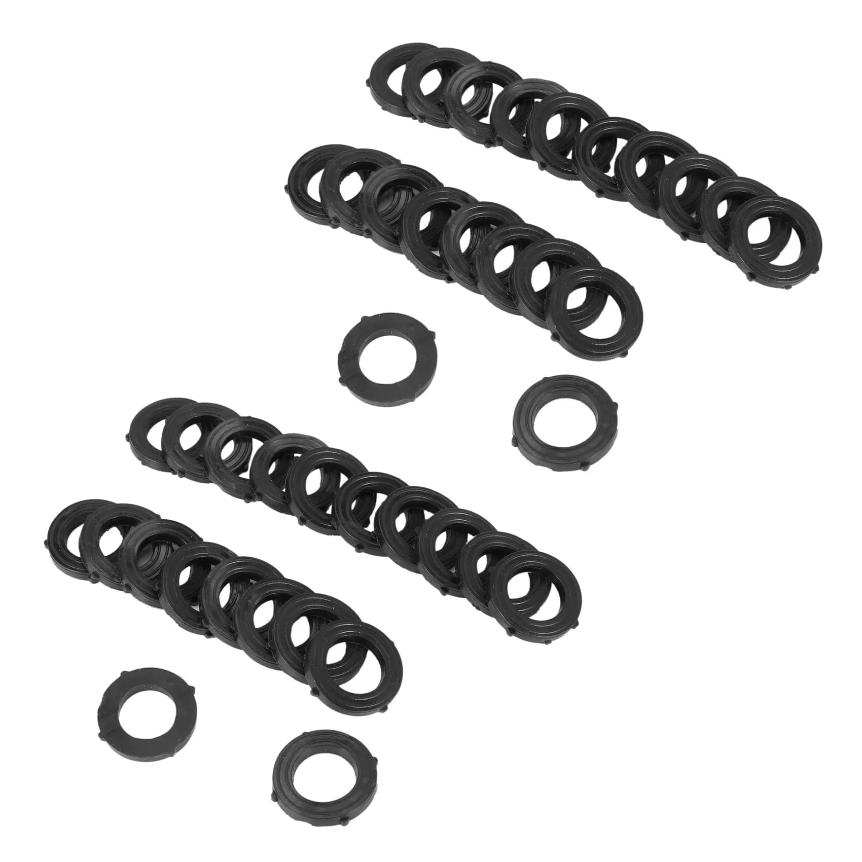 AS94-Rondelle for Garden Pipes Rubber Washers Gaskets, self-locking tabs to keep the washer firmly set inside fittings (40 pieces)