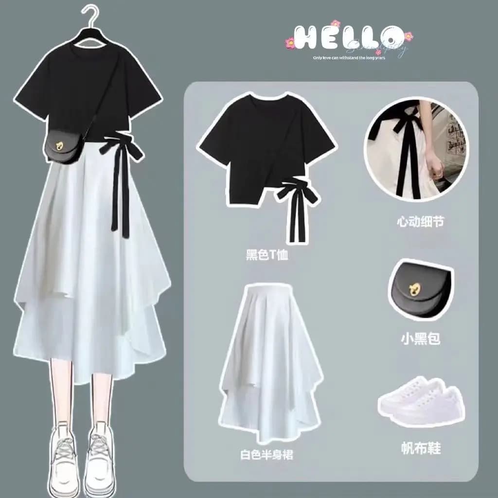 Moda donna streetwear Y2k casual crop top gonne a pieghe set da 2 pezzi estate elegante abito sottile con coulisse
