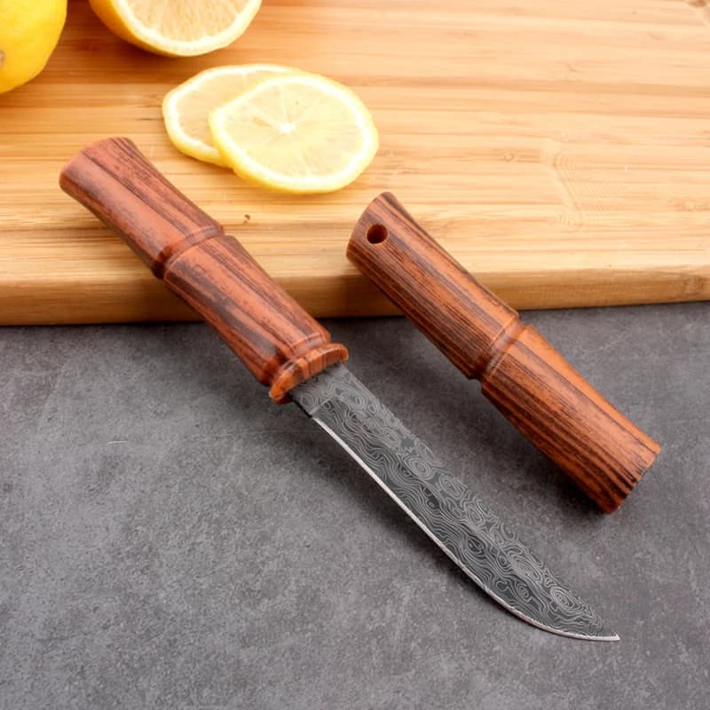 Coltello da cucina modello damasco coltello multiuso coltello da disossare mannaia Barbecue carne frutta taglio coltello da pesca