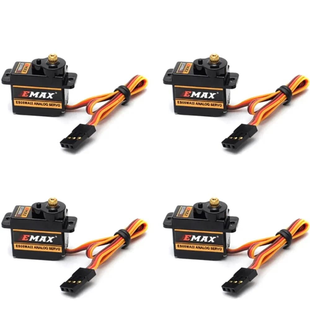 4 pz EMAX ES08MA II 12g Mini Metal Gear Servo Analogico per Rc Hobby Auto Barca Elicottero Aereo Rc Robot
