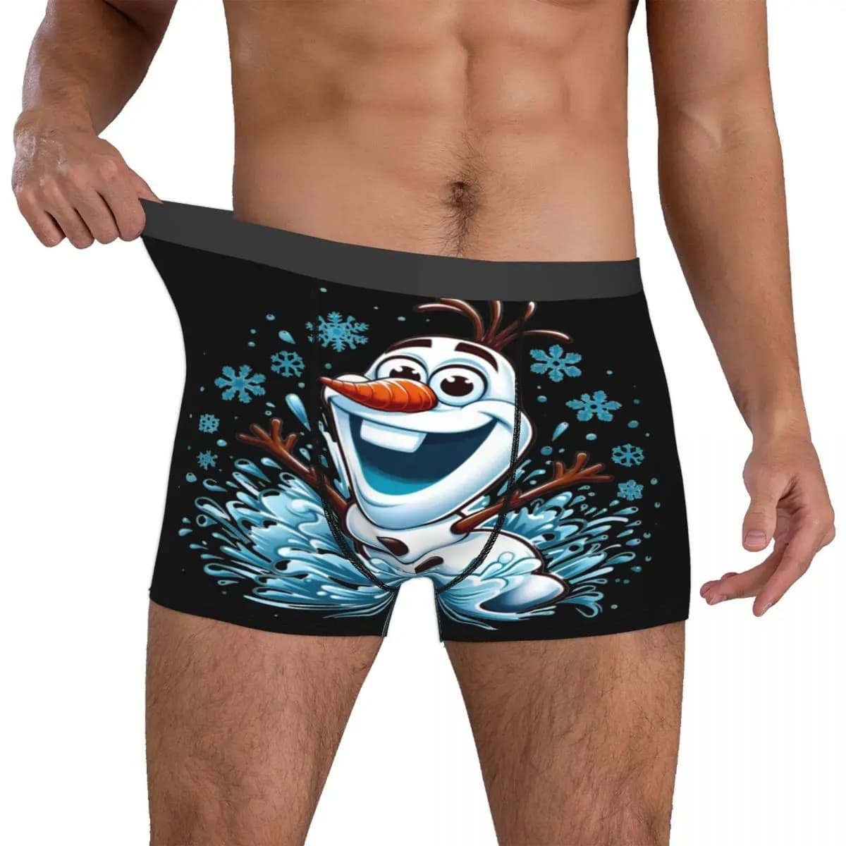 Boxer Personalizzati F-Frozenes da Uomo, Slip Olaf, Biancheria Intima Originale