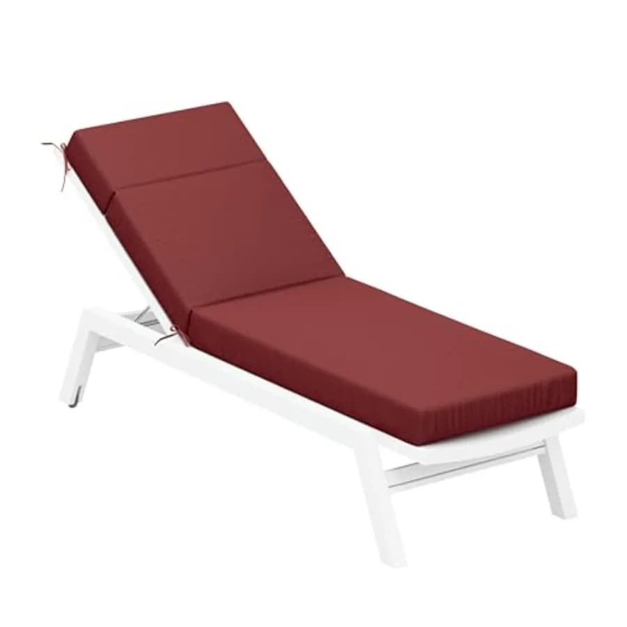 Cuscino per Sedia da Esterno Impermeabile Resistente allo Sbiadimento e allo Strappo in Tessuto di Poliestere Beige Resistente al Sole per Terrazza e Piscina