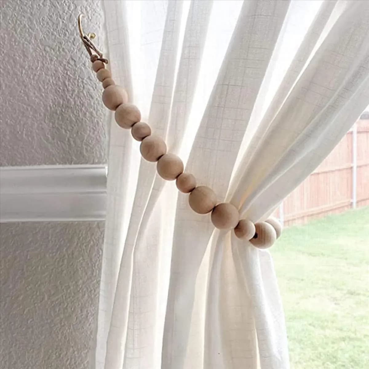 diFLASH-DEAL! di8 curtain clips, natural wood drapes, window treatment, farm wreath, Boho decoration accessories