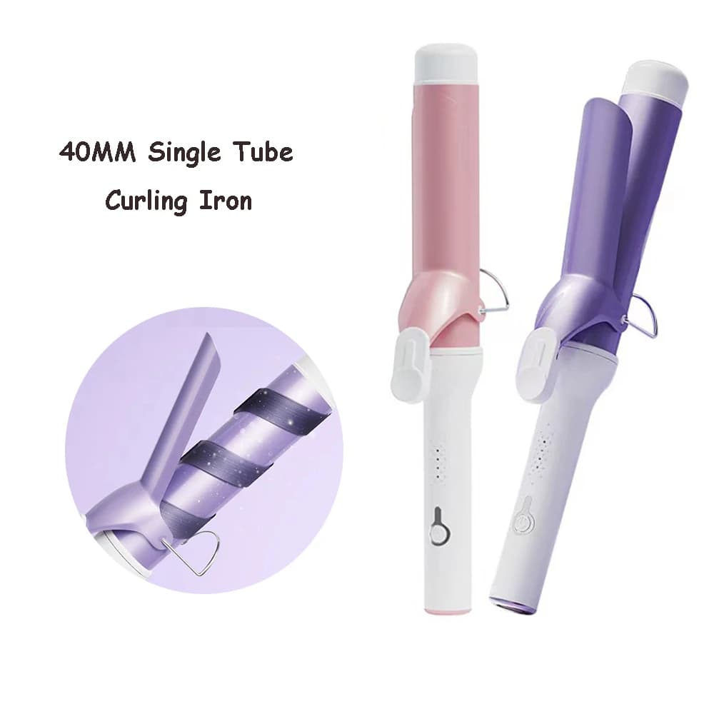 Professional 40mm Ceramic Women's Styling Iron Harnesses, Large Wave Electric Hair Styling Tool
