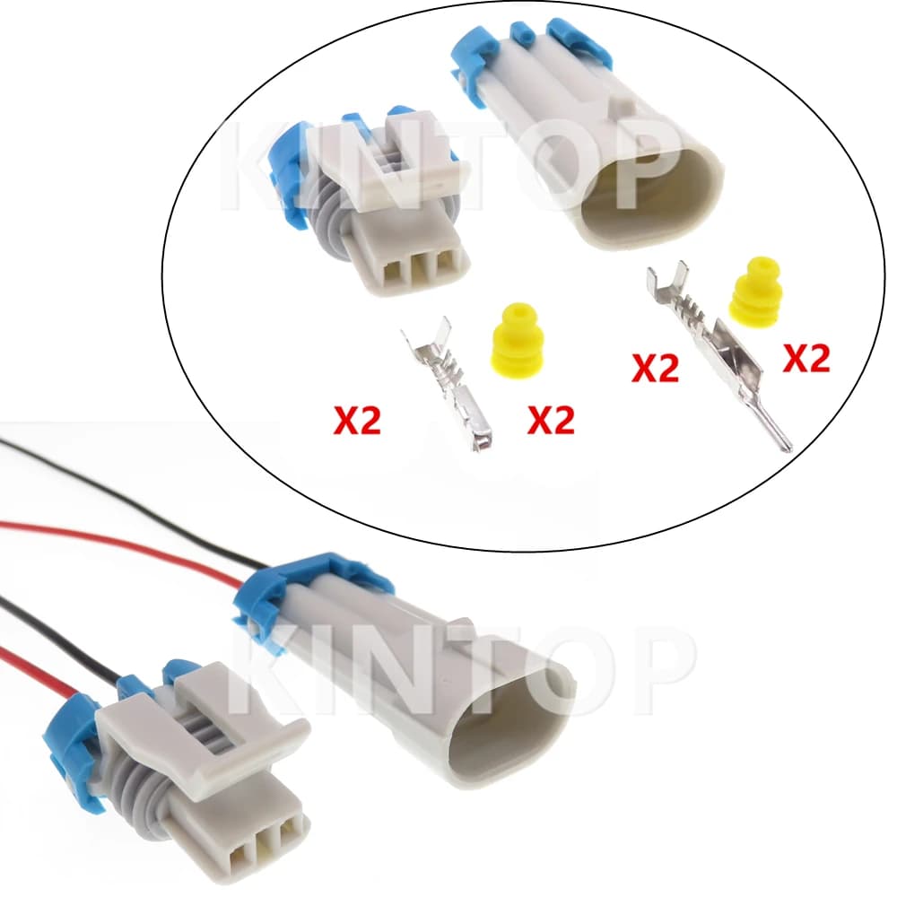 1 Set 2 pin Automobile elettrovalvola cavo elettrico presa impermeabile con fili 12162343 12052644 accessori Auto