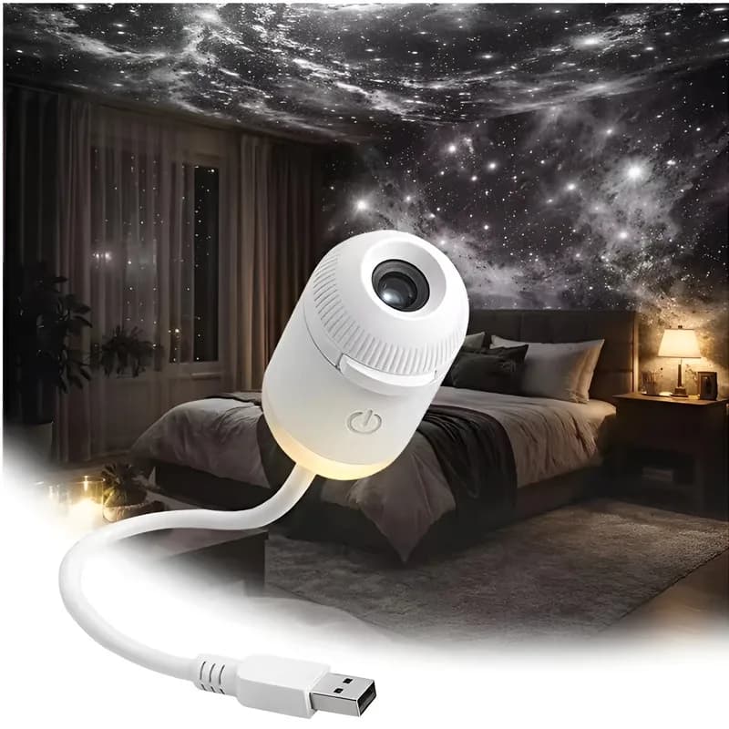Mini Projector Night Light Starry Sky Atmosphere Light for Bedroom Sleep LED Decorative Lamp for Home