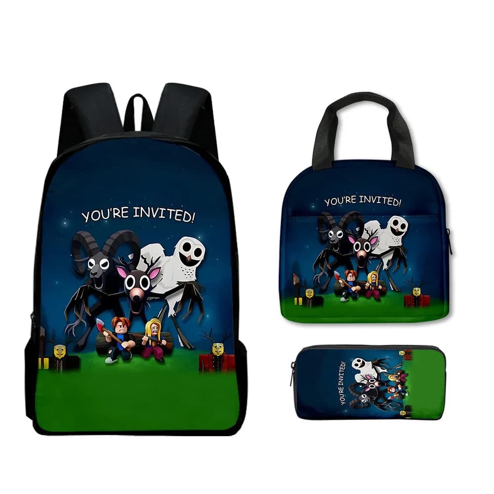 99 notti nella foresta Zaino Zaino per bambini Gioco Borsa a tracolla per cartoni animati Astuccio per studenti Zaino per studenti Borse Regalo per ragazza ragazzo
