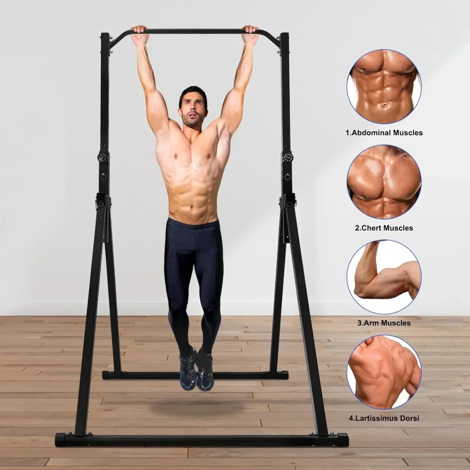 NEW Traction Bar, Charge Capacity 200kg, Triangular Traction Station, Adjustable Height, Home Gym Equipment
