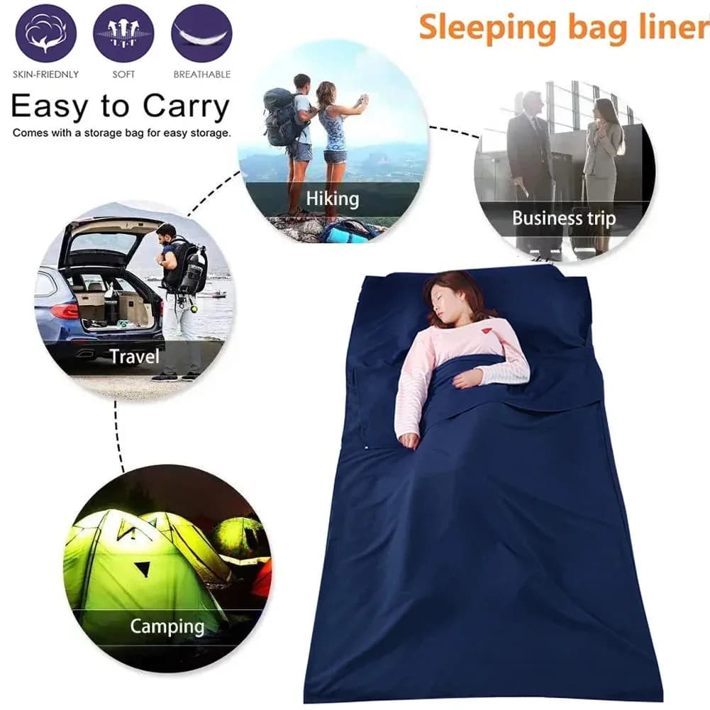 Light sleeping bag lining, outdoor camping, hiking, hotel, travel, quilt, bed linen, camping equipment