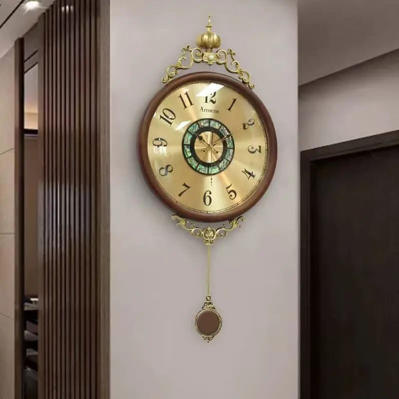 Orologio da parete in metallo alla moda, per soggiorno o ingresso, orologio silenzioso da parete per la casa, moderno, semplice e creativo, per un'atmosfera raffinata.