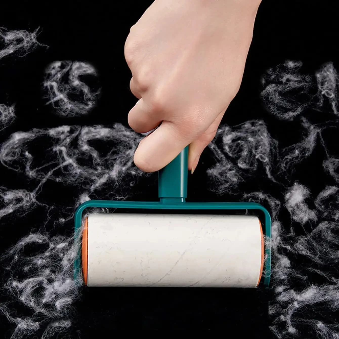 1pc senza pelliccia casa "senza sforzo pulito: rullo per pelucchi per cani e gatti con Base autopulente-perfetto per mobili