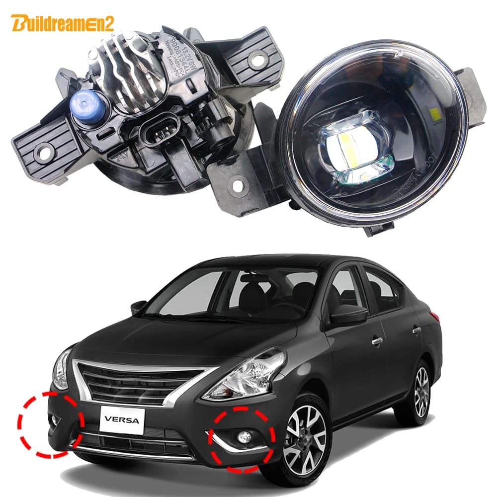 2 pezzi 30W LED fendinebbia accessori per Nissan Versa Sedan (N17) 2012-2019 auto anteriore nebbia luce di marcia diurna DRL H11 12V