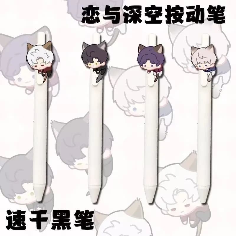 Amore e spazio profondo che circonda la versione Q carina Qin Che Qi Yu Shen Xinghui Esame degli studenti Domande di spazzolatura Penna nera ad asciugatura rapida