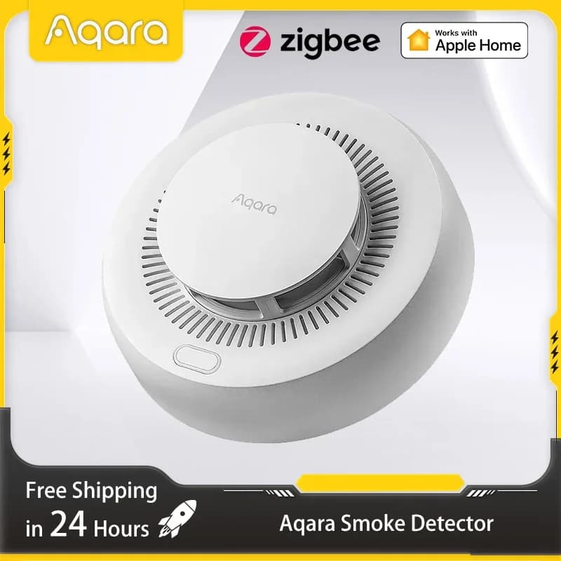 Aqara Rilevatore di Allarme di Fumo Zigbee 3.0 Rilevatore di Fumo Sensore di Sicurezza Antincendio Altamente Sensibile per Xiaomi Homekit E Assistente Domestico