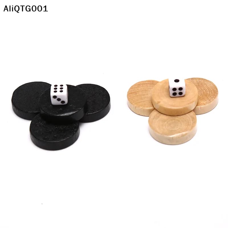 Set di 32 Pezzi per Dama, Backgammon e Scacchi, Gioco da Tavolo Educativo per Bambini