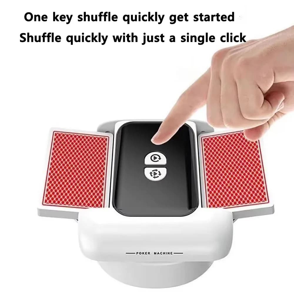 Macchina per mescolare carte automatica ricaricabile Dispositivo elettrico per mescolatore di carte da poker per giochi di carte Festa in casa