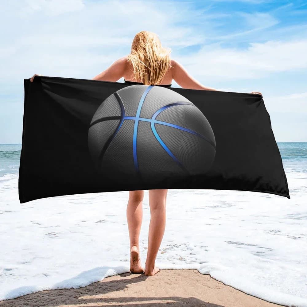 Asciugamano da spiaggia sportivo da basket Asciugamano da bagno in microfibra ad asciugatura rapida Nuoto Palestra Campeggio Decorazioni per la casa Asciugamani per regali per fidanzati