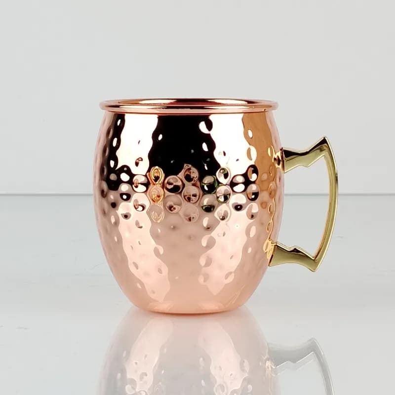 Nuove Tazze da Birra Moscow Mule in Acciaio Inox, Placcate in Rame, Antiurto, per Cocktail e Bevande da Bar e Banchetti