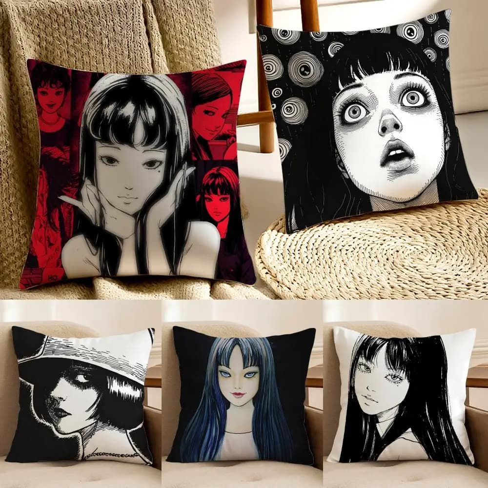 T-Tomie anti-acaro cover inspired by Japanese manga, sofa and living room decoration