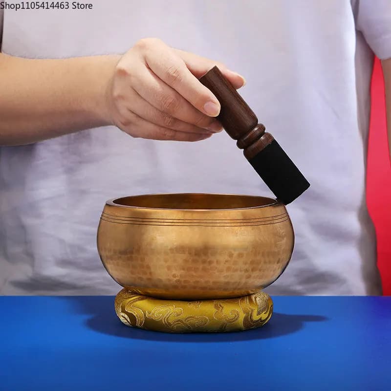 Sing Bowl Nepal Handmade Tibet Buddha Sound Bowl Music Yoga Copper Sound Therapy Religious Supplies Tibetan Singing