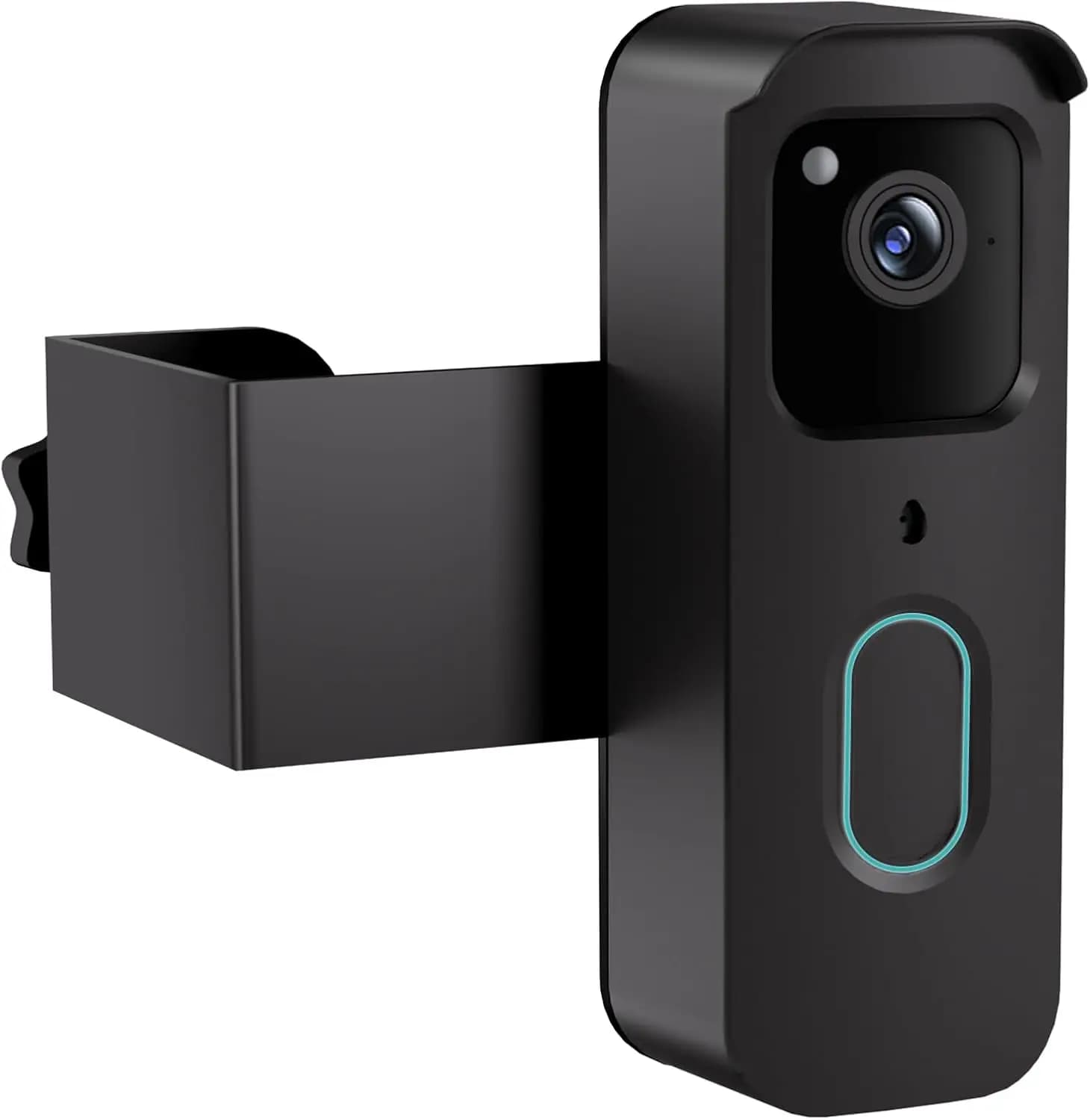 Supporto Antifurto per Campanello per Porte Interne, Senza Necessità di Forare, Compatibile con Videocitofono di 2a Generazione (Nero)