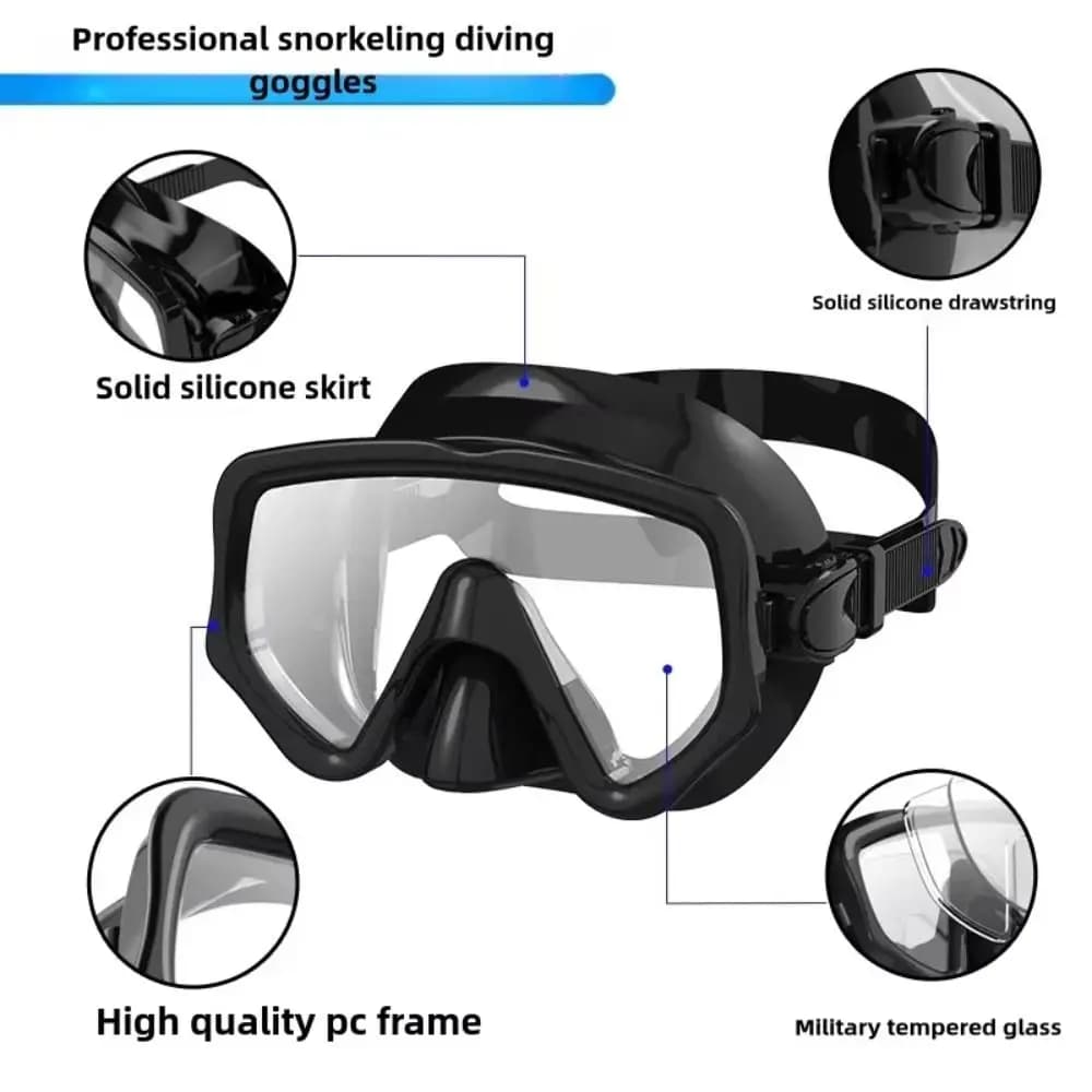 Snorkeling and Diving Underwater Mask with Respiratory Pipe