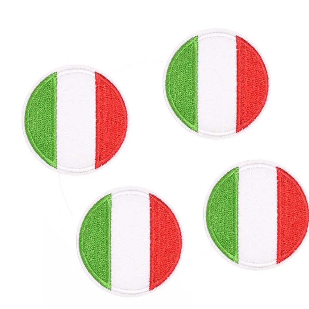 12Pcs Round Flag Embroidery Cloth Patch for Clothes Bags Shoes Hat DIY Decoration Repairing Applique Cloth Patch