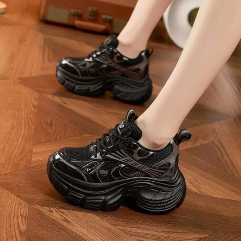 Nuove Scarpe da Donna alla Moda - Sneaker con Piattaforma in Rete Traspirante per Corsa e Sport Casual, Ideali per Studenti e Allenamento Quotidiano