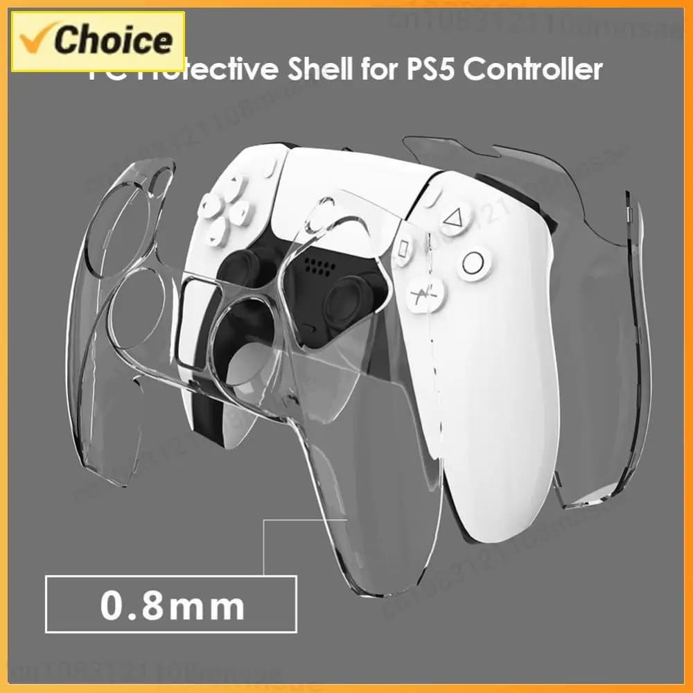 Custodia Protettiva Ultra Sottile in PC Trasparente per Controller PS5, Accessorio per Dispositivi Elettronici