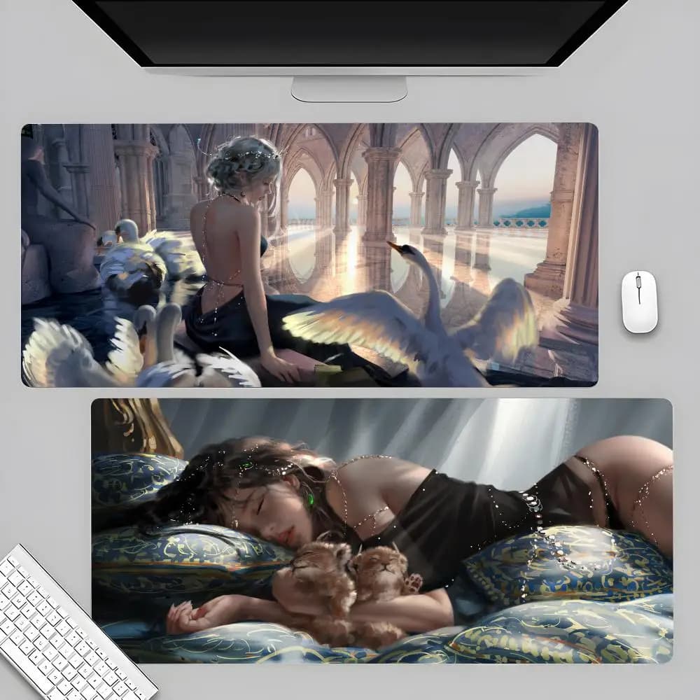 Anime GhostBlade Mouse Pad 80x40cm XL Lockedge Animation Office Computer Desk Mat Table Keyboard Big Mouse Pad