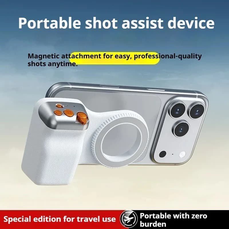 New Mobile phone magnetic assistant camera suitable for iPhone and Android, comfortable ergonomic grip handle, lightweigh
