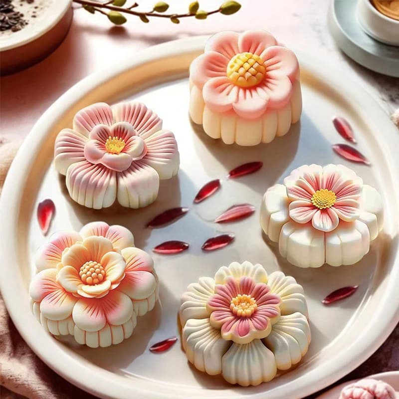 Stampi in silicone 3D per fai da te: fiori, fondente, cupcake, cioccolato, caramelle, gelato, dolci, candele, sapone, gesso, resina