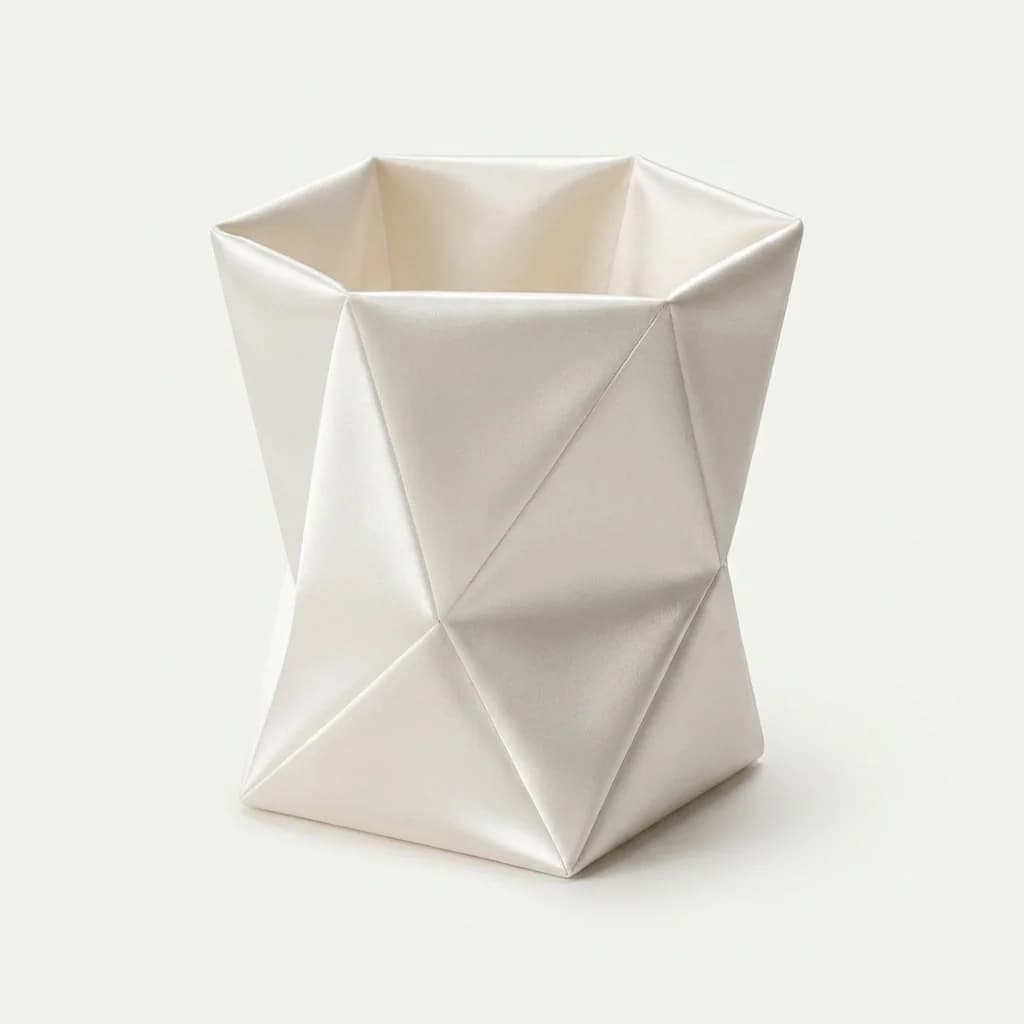 Scatola portaoggetti geometrica angolare stampata in 3D, organizer da scrivania in stile moderno, contenitore per oggetti vari, decorazione per la casa, idea regalo, leggero difetto.