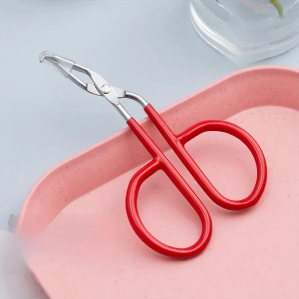 Stainless Steel Cable Tie Opener Silicone Handle Reusable Zip Tie Remover Compact Bent Tip Zip Tie Cutter Zip Tie Release