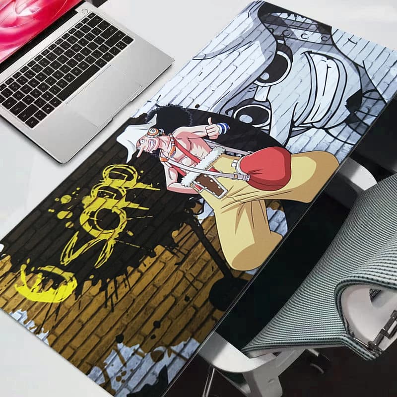 Tappetino per Mouse Grande One Piece, Tappetino da Scrivania per Gamer, Tappeto Moderno per Tastiera e Laptop, Grande Mousepad da Gaming Durevole con Motivi Anime