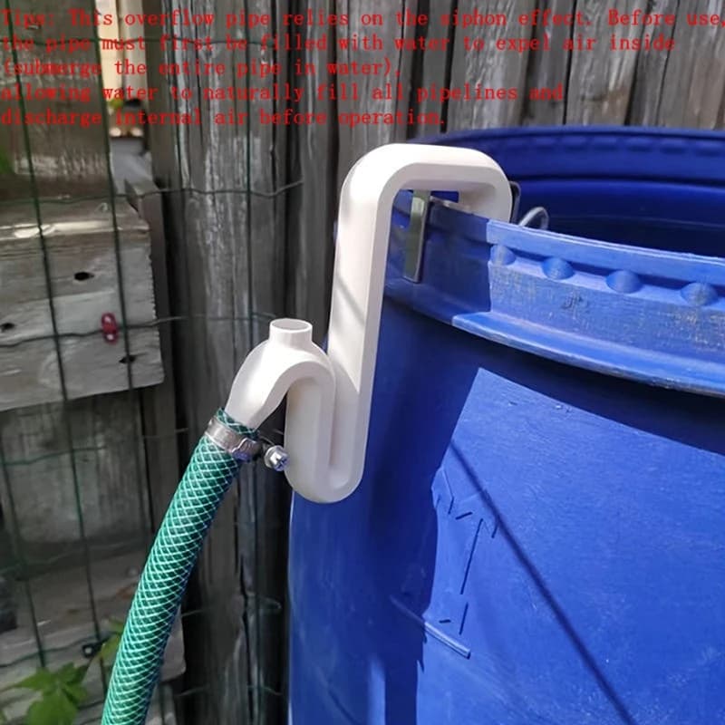 Flexible pipe for self-adhesive siphon Overflow pipe without drill Drain and automatic filling effortlessly Transfer pipes and rain water overflow